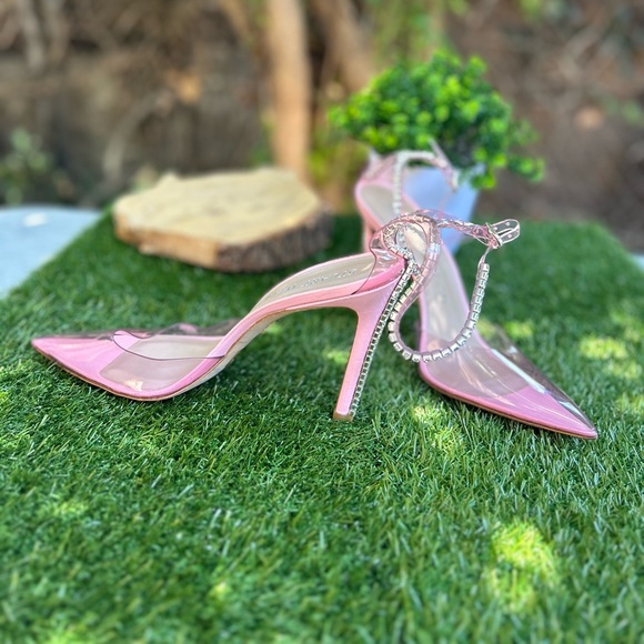 Stuart Weitzman
Glam 100 Strap Pumps Color: Pink/Clear size 9 new - Picture 9 of 16